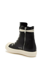 Rick Owens Leather Sneakers Black