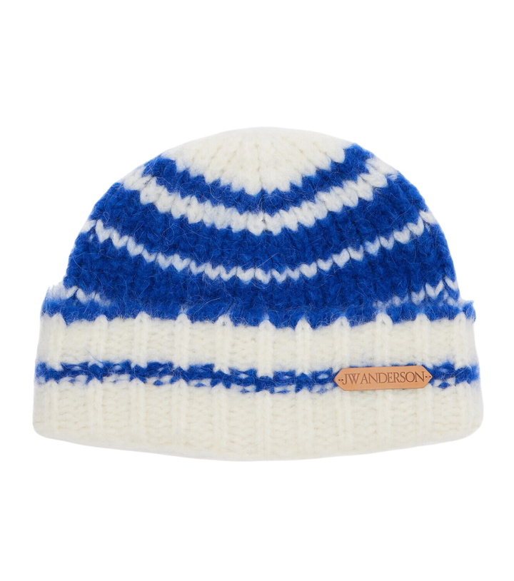 Photo: JW Anderson Striped alpaca-blend beanie