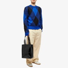 Burberry Men's Large Check Crew Knit in Knight Ip Check