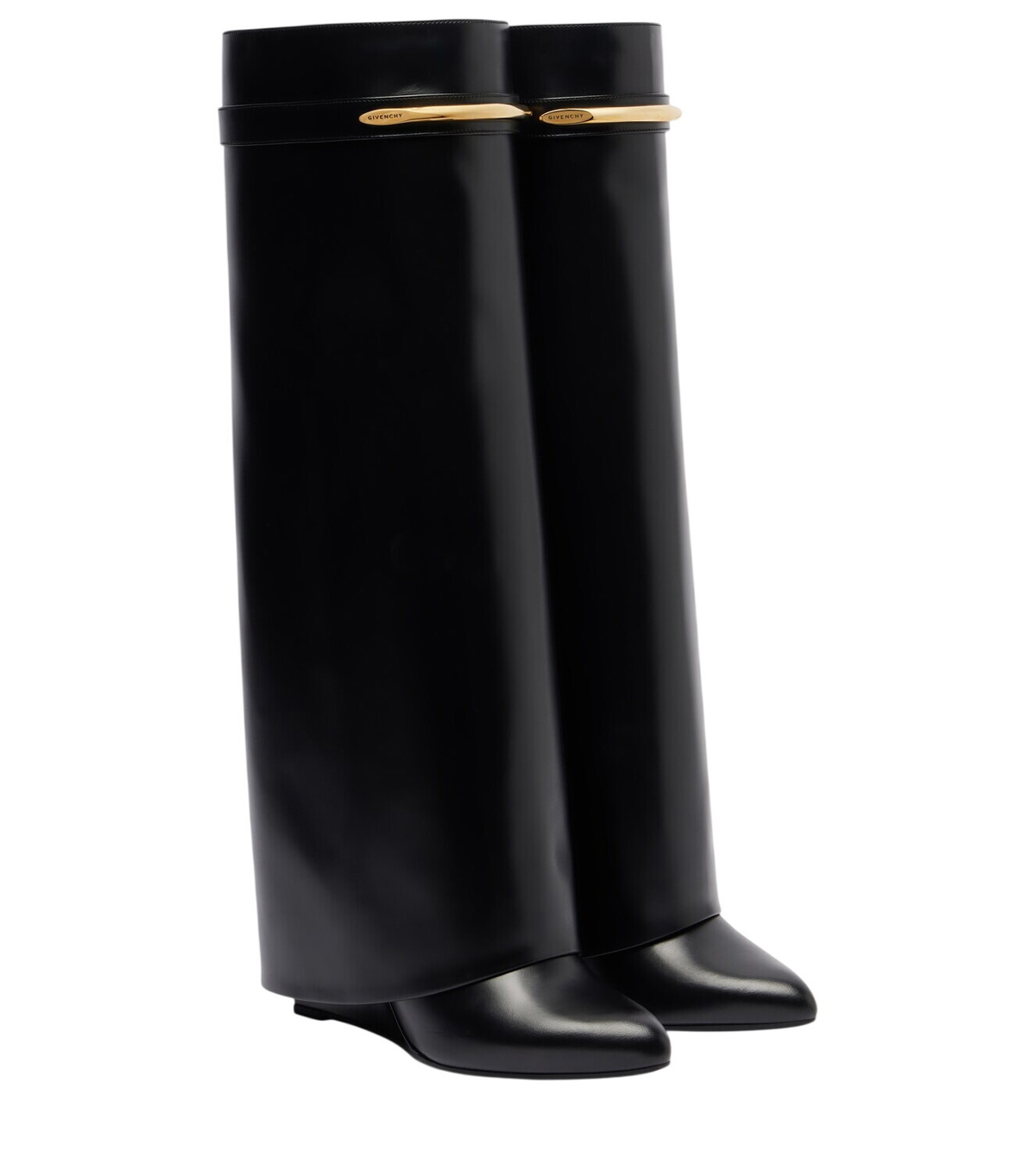 Givenchy Shark Lock Biker leather knee-high boots Givenchy