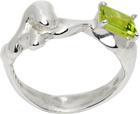 FARIS Silver Lava Gem Ring
