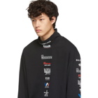 Balenciaga Black Logo List Long Sleeve T-Shirt