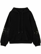 Lace Sleeve Hoodie Sweater TwinSet