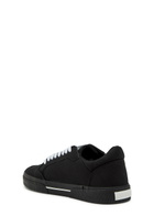 Off-white Vulc Logo-appliquéd Canvas Sneakers Black And White