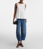 Frame Bubble Crop barrel-leg jeans