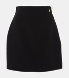 Balmain High-rise crêpe miniskirt