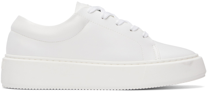 Photo: GANNI White Sporty Mix Cupsole Sneakers