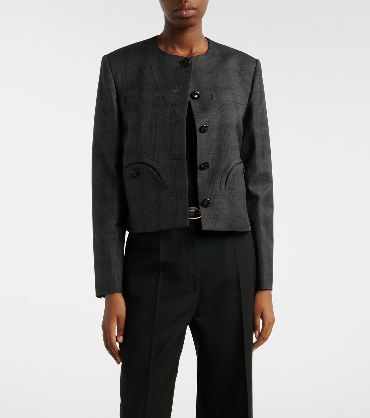 Blazé Milano Shamo checked virgin wool jacket