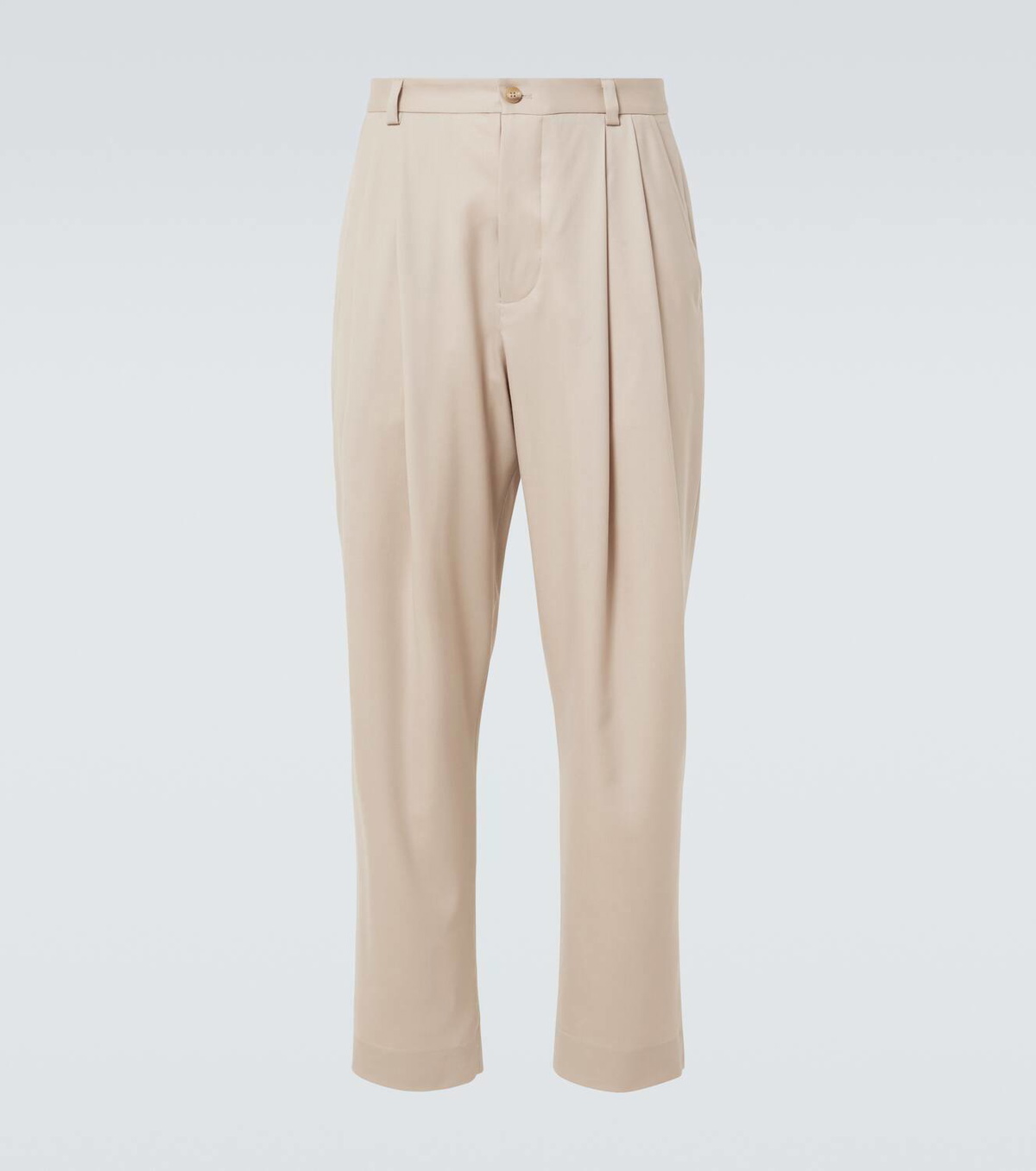 King & Tuckfield Pleated wool tapered pants