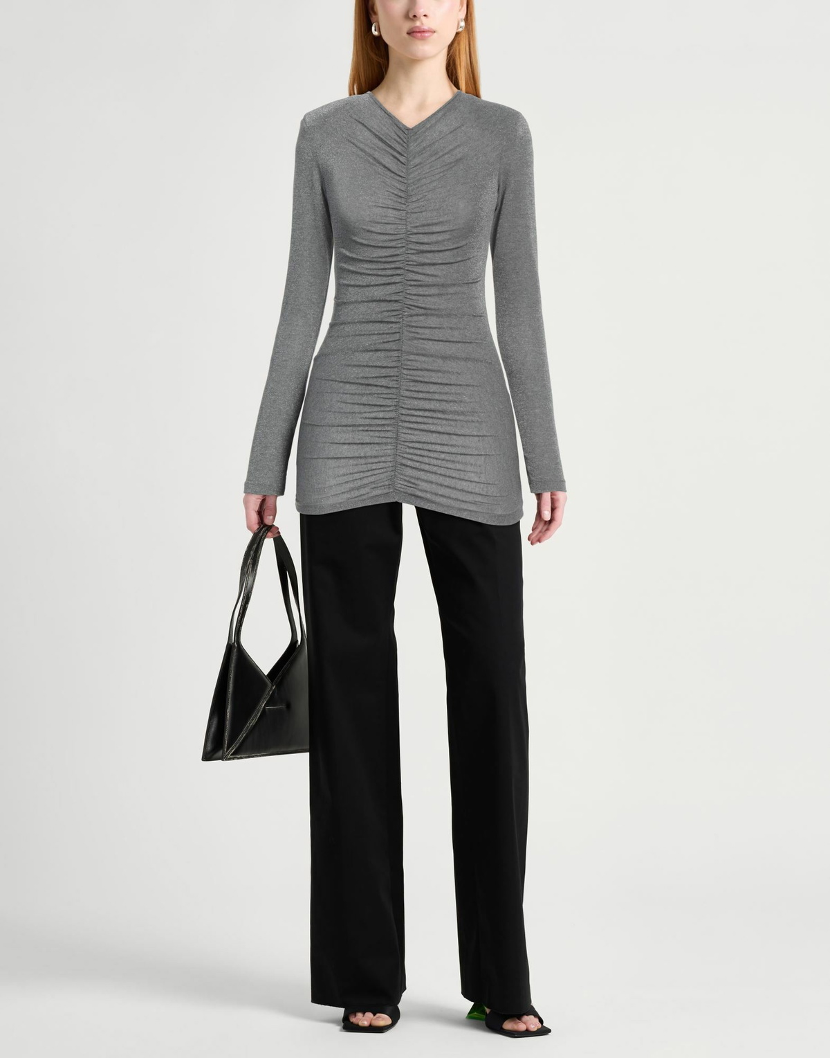 Manila Grace Womens Sweater in Grey