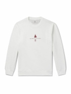 Brunello Cucinelli - Logo-Print Cotton-Blend Jersey Sweatshirt - White