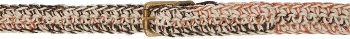Photo: Nicholas Daley Off-White & Tan Crocheted Belt