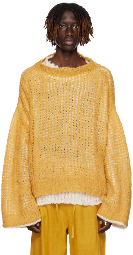 Photo: AIREI Yellow Double Layer Sweater