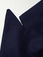 Caruso - Double-Breasted Wool-Tweed Blazer - Blue