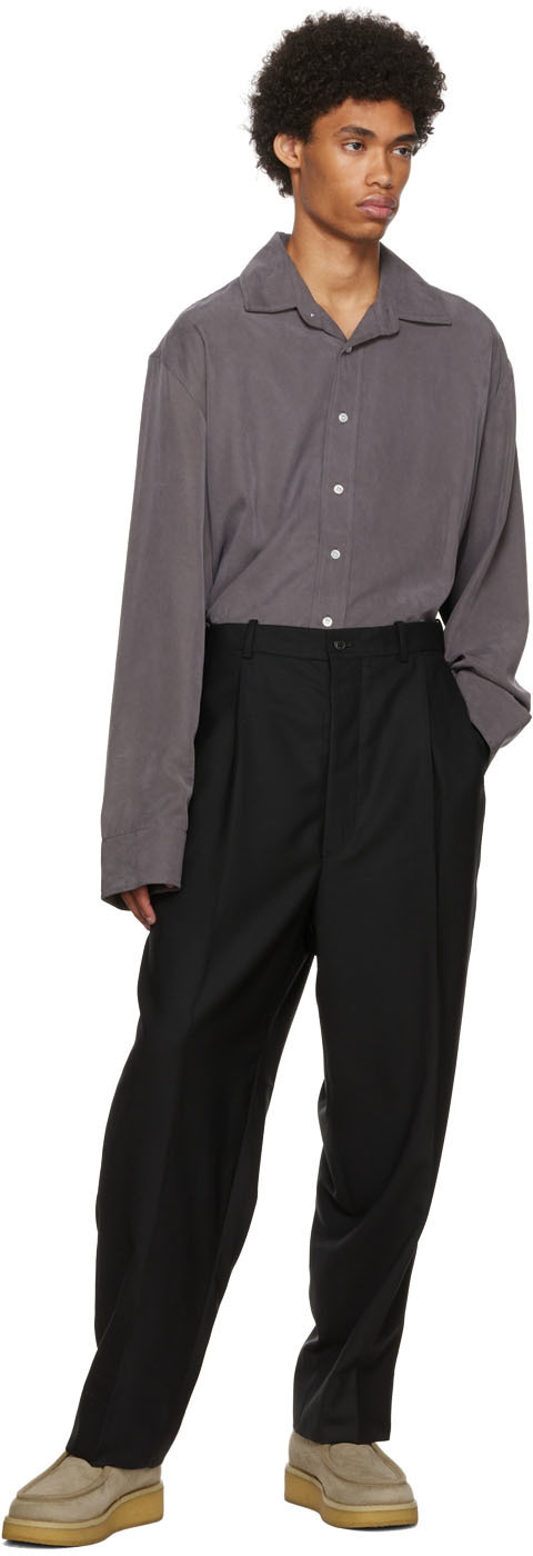 Connor McKnight Black Pleated Suiting Trousers