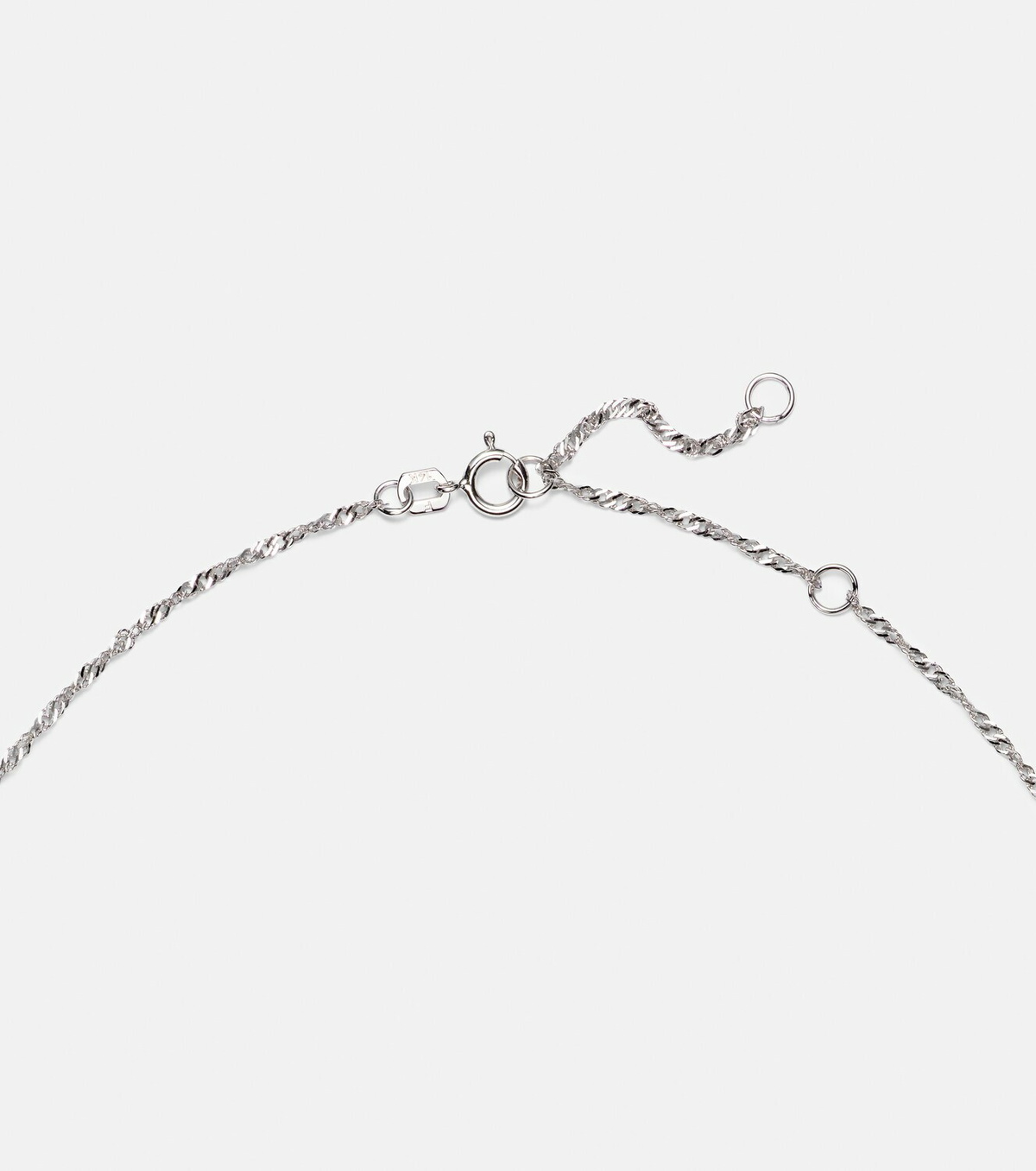 Stone and Strand Le Bleu 14kt white gold necklace with diamonds and aquamarine