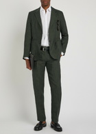 Sunspel Linen Blazer Dark Green