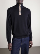 Burberry - Wool Half-Zip Sweater - Black