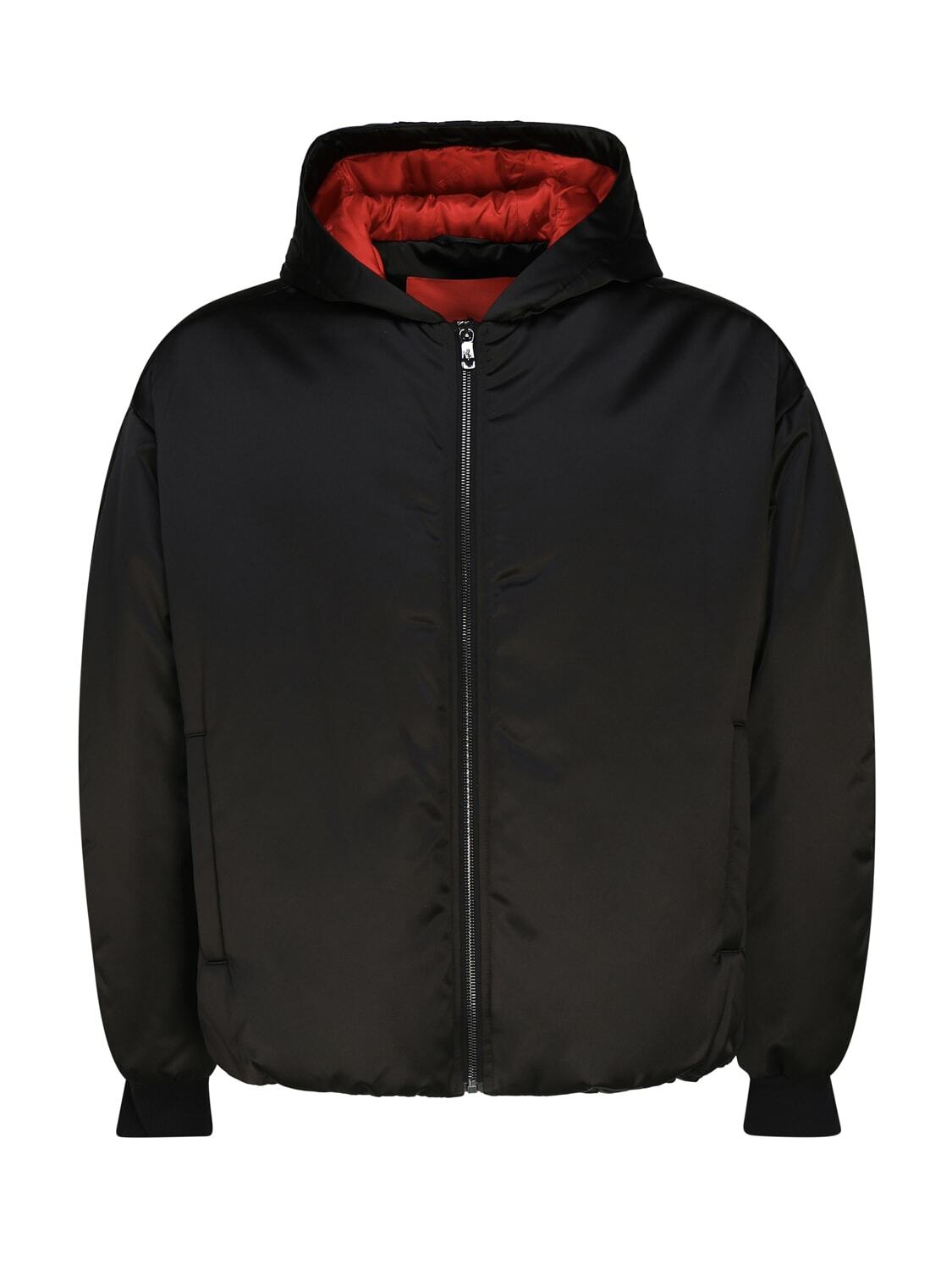 Ferrari Shiny Fabric Bomber Jacket With Hood