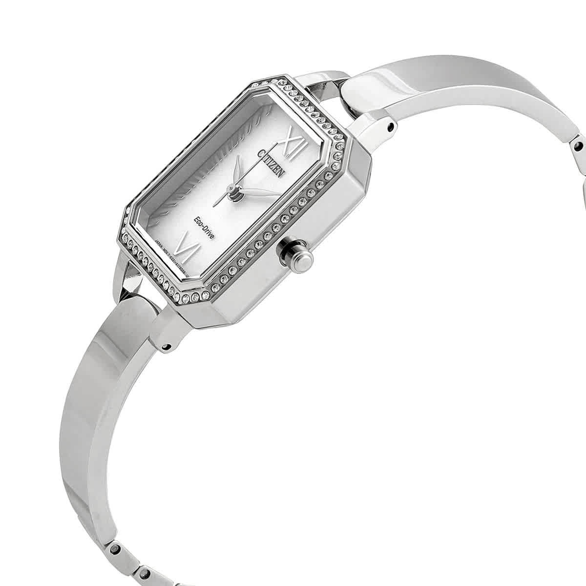 Citizen Silhouette Crystal Eco-Drive Silver Dial Ladies  display picture 1