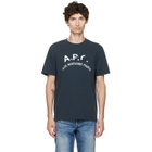 A.P.C. Navy Vintage-Effect T-shirt