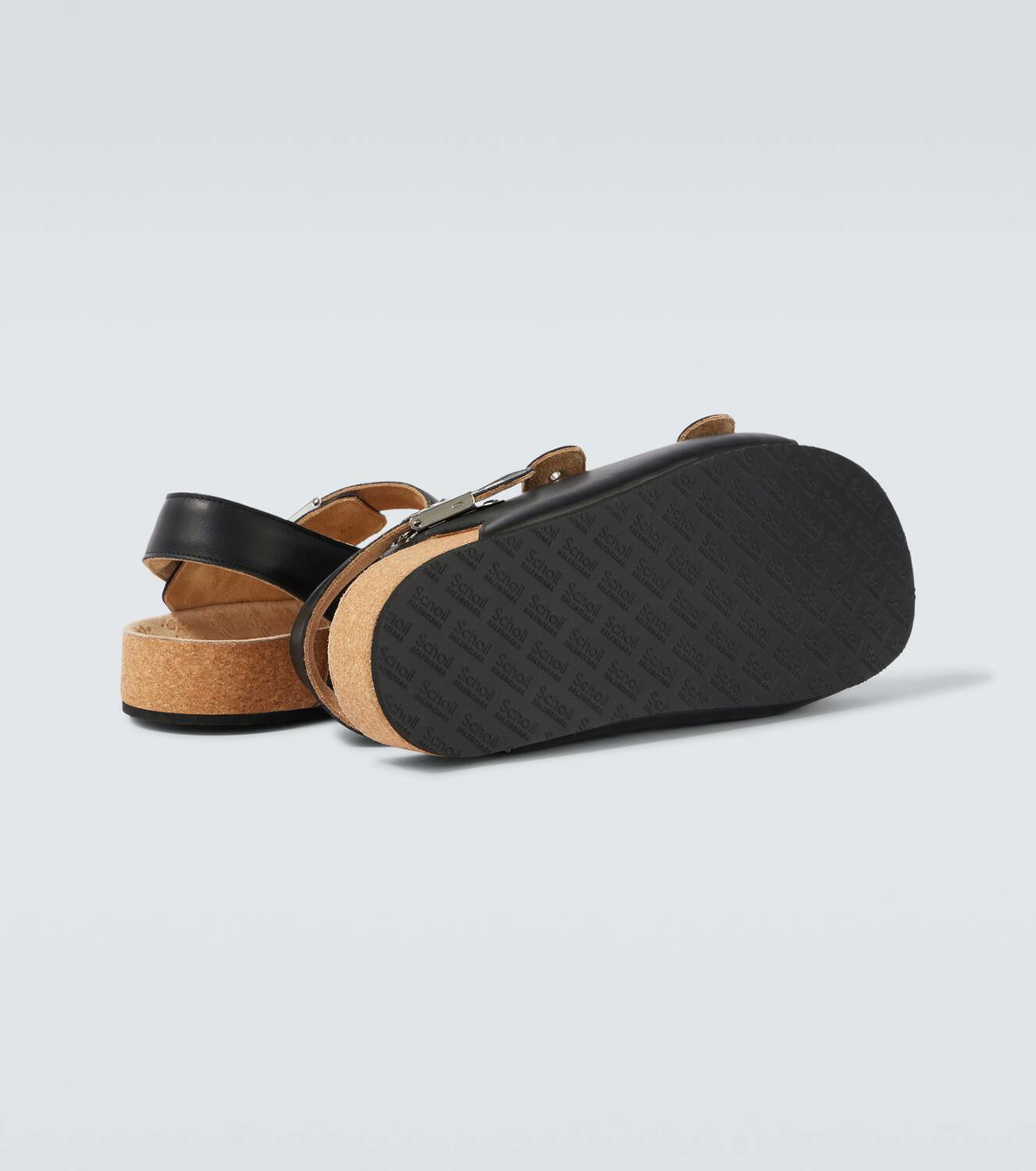 Balenciaga x Scholl leather sandals
