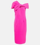Safiyaa One-shoulder crêpe midi dress