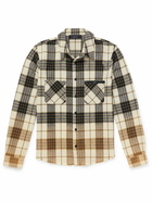 AMIRI - Frayed Checked Cotton-Flannel Shirt - Neutrals