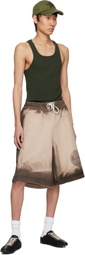 MISBHV Beige Oversize Mud Shorts