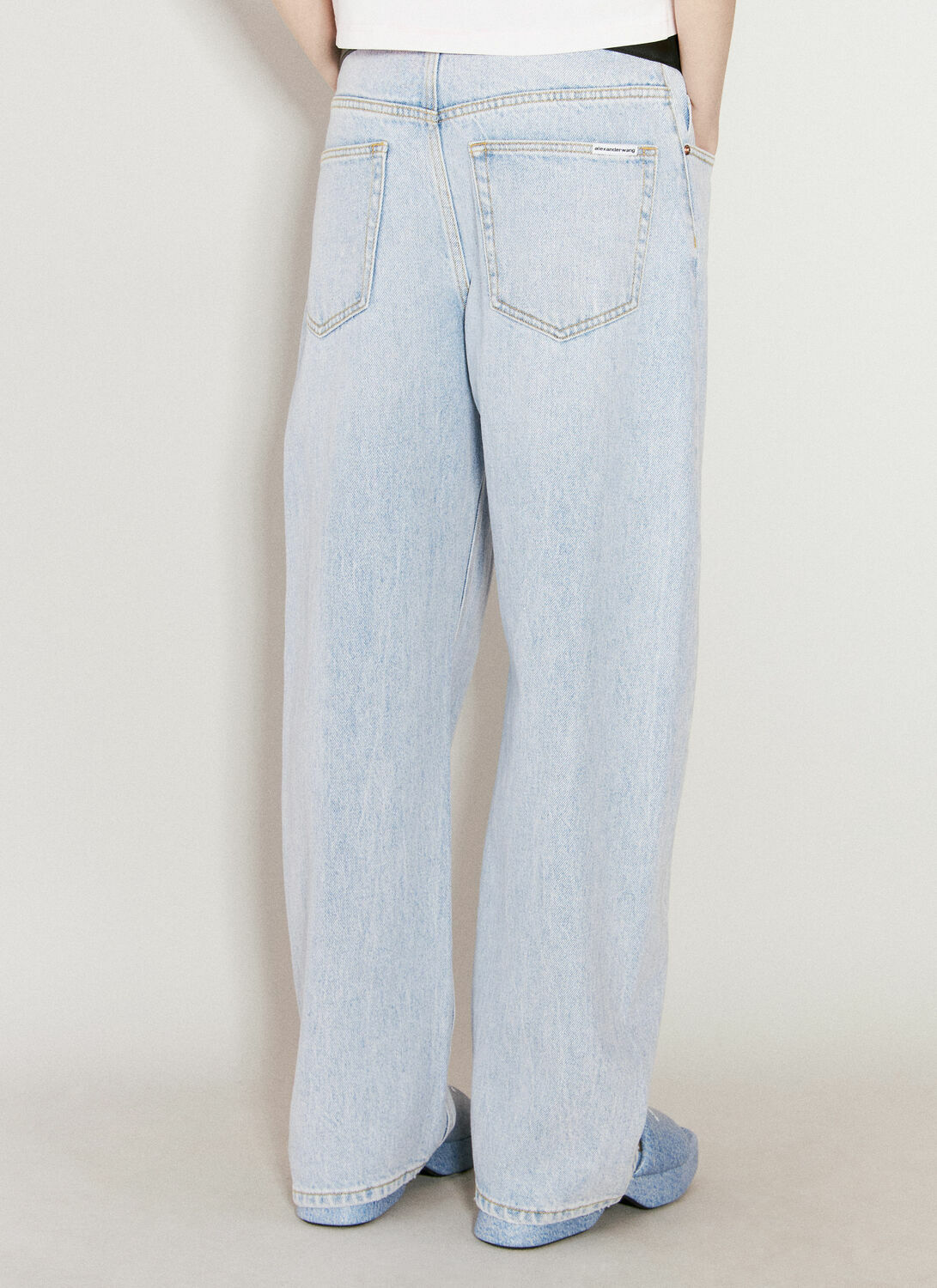 Alexander Wang Leather Belt Balloon Jeans