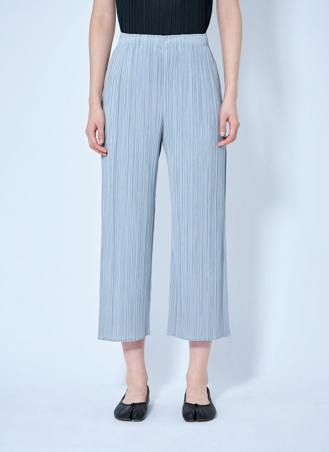 Pleats Please Issey Miyake Pleated Wide-Leg Trousers