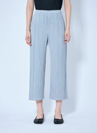 Pleats Please Issey Miyake Pleated Wide-Leg Trousers