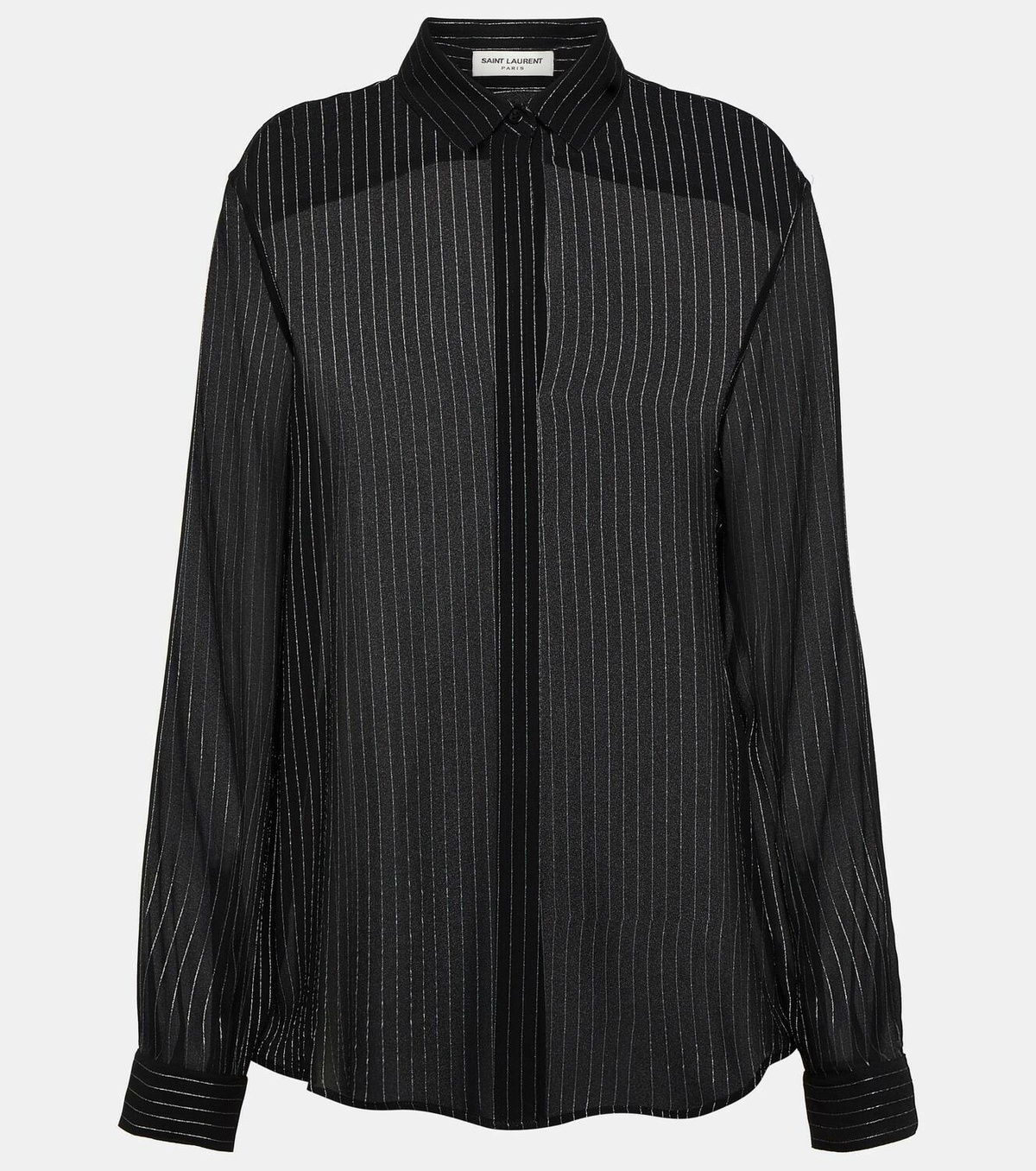 Saint Laurent Pinstripe silk-blend shirt Saint Laurent