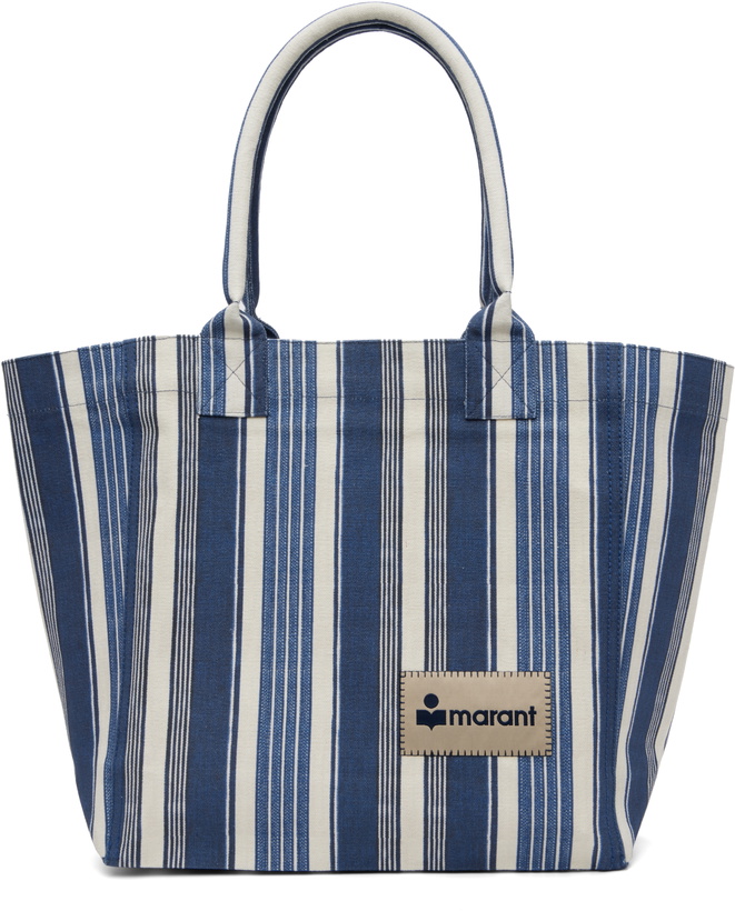 Photo: Isabel Marant Navy & White Small Yenky Tote