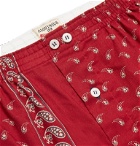 Anonymous Ism - Paisley-Print Cotton Boxer Shorts - Red