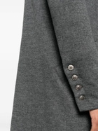 Greg Lauren Grey Wool Long Cardi-Coat