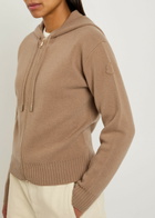 Moncler Hooded Wool and Cashmere-blend Cardigan Cream