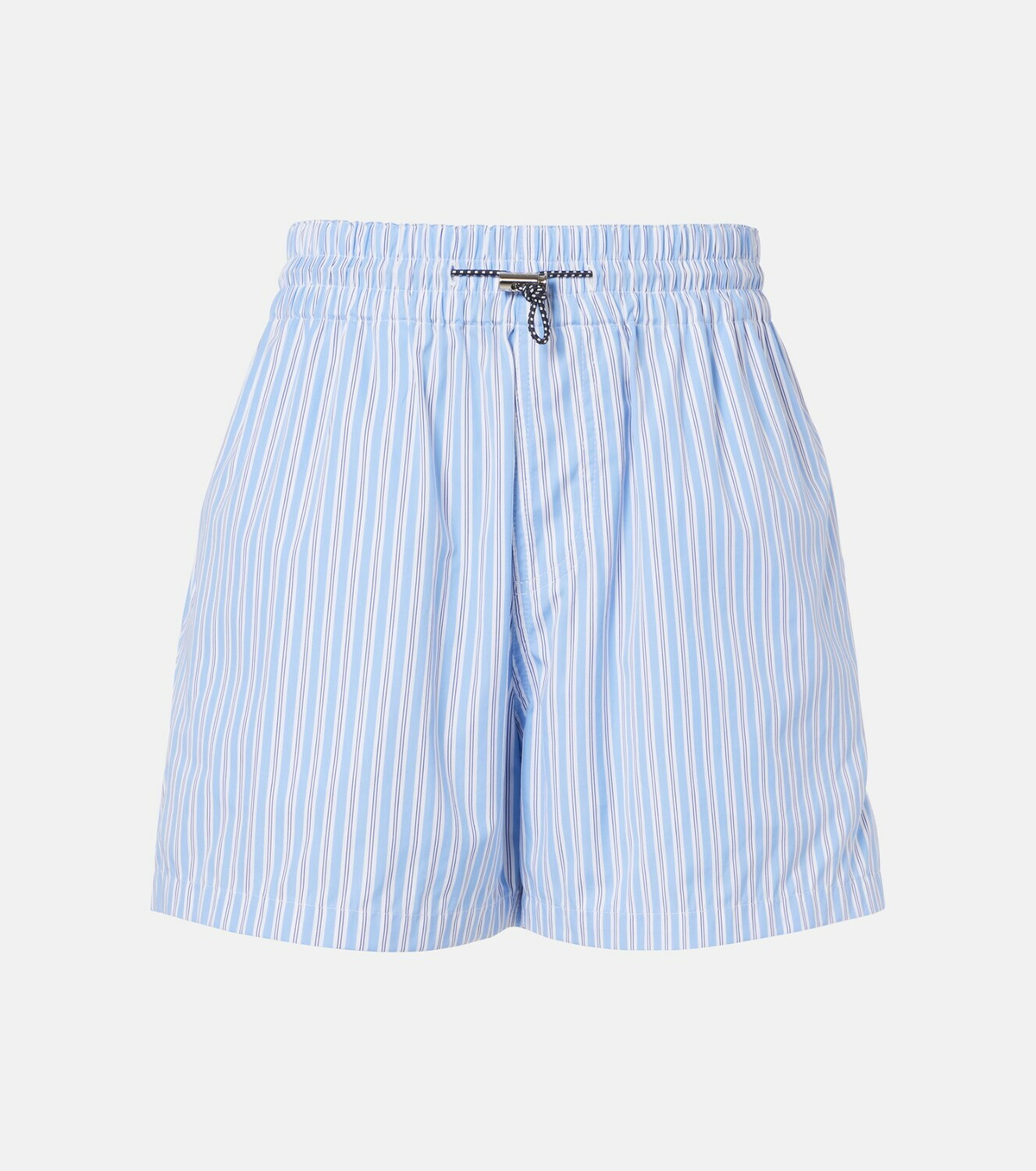 Plan C Striped cotton shorts