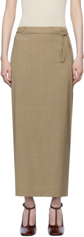 Photo: LE17SEPTEMBRE Beige Pencil Midi Skirt