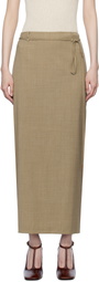 LE17SEPTEMBRE Beige Pencil Midi Skirt