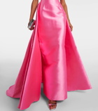 Solace London Strapless satin twill gown