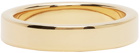 MM6 Maison Margiela Gold Thick Logo Band Ring