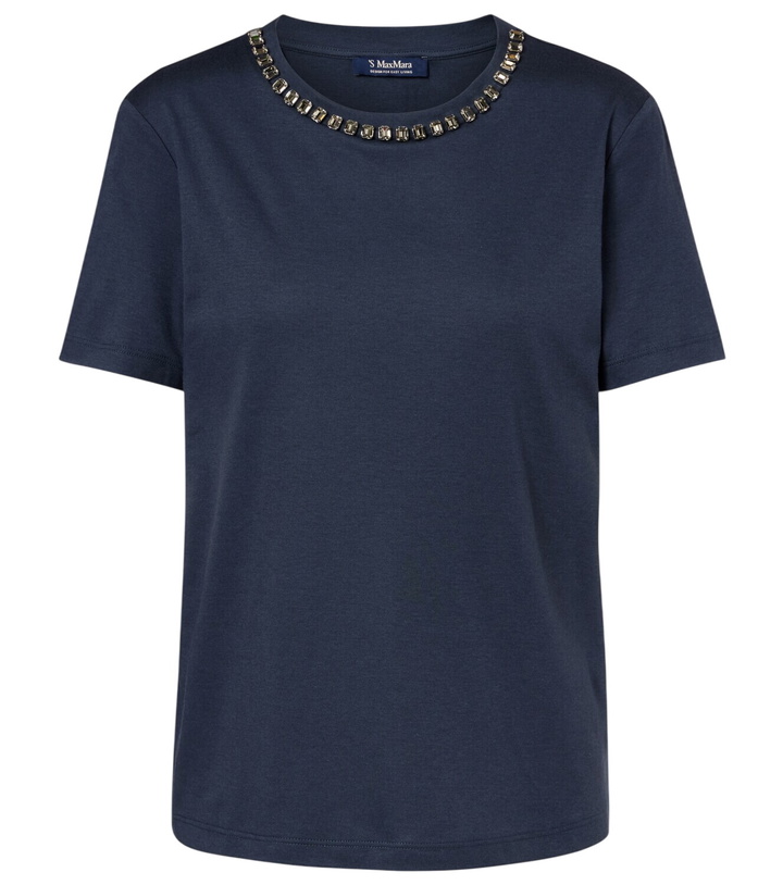 Photo: 'S Max Mara Bingo embellished cotton-blend T-shirt