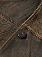Visvim - Eton Crinkled-Leather Jacket - Brown