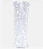 Bottega Veneta - Lace sequin gloves