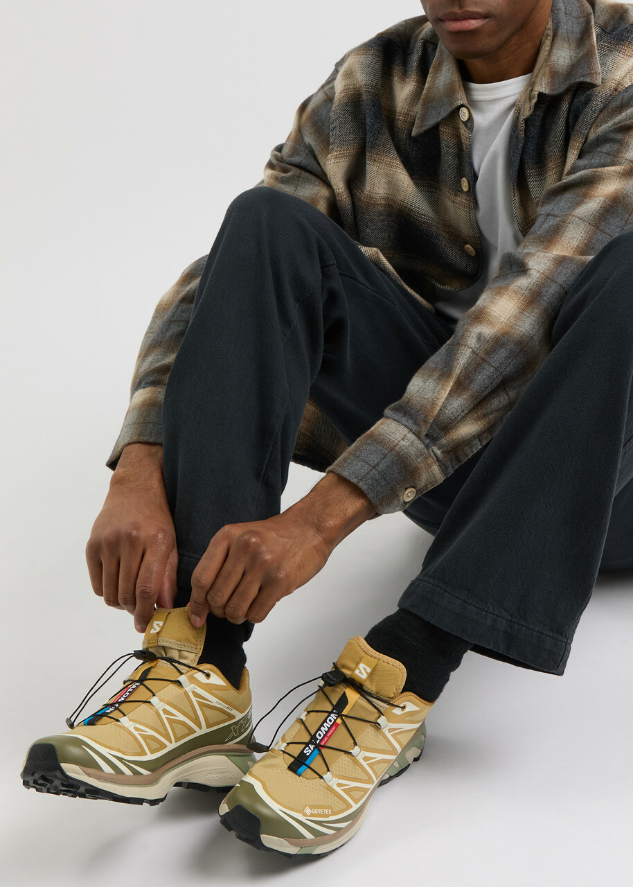 【関税込み】Xt-6 Gtx Sneakers - SALOMON - Synthetic - Khaki Salomon Khaki XT-6 Sneakers Salomon