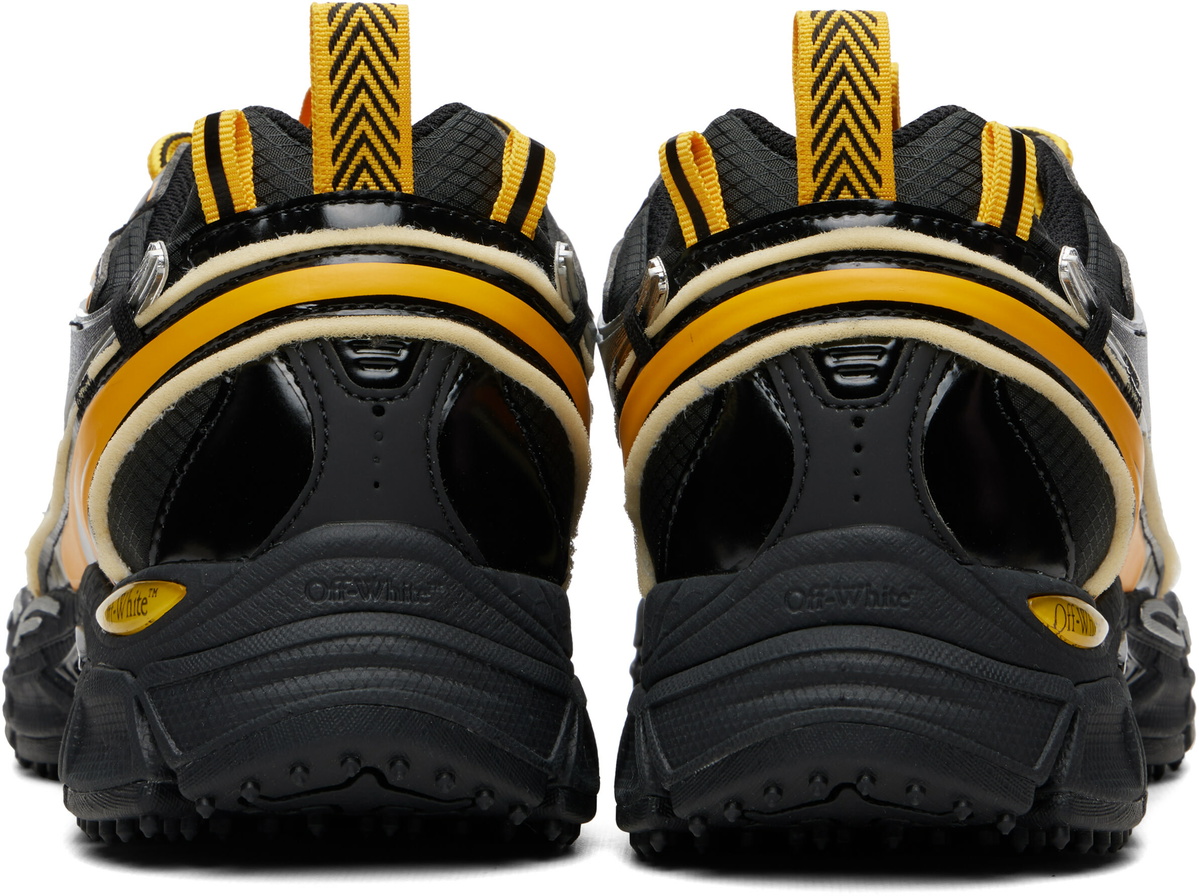 Off-White Black & Yellow 'Be Right Back' Sneakers