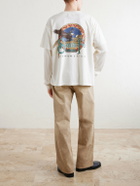 Cherry Los Angeles - Waffle-Trim Cotton-Jersey Sweater - Neutrals