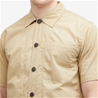 Universal Works Men's Recycled Poly Short Sleeve Shirt in Sand