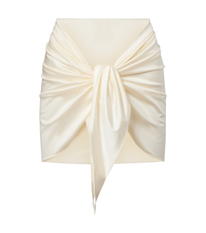 Photo: Montce Draped satin beach cover-up